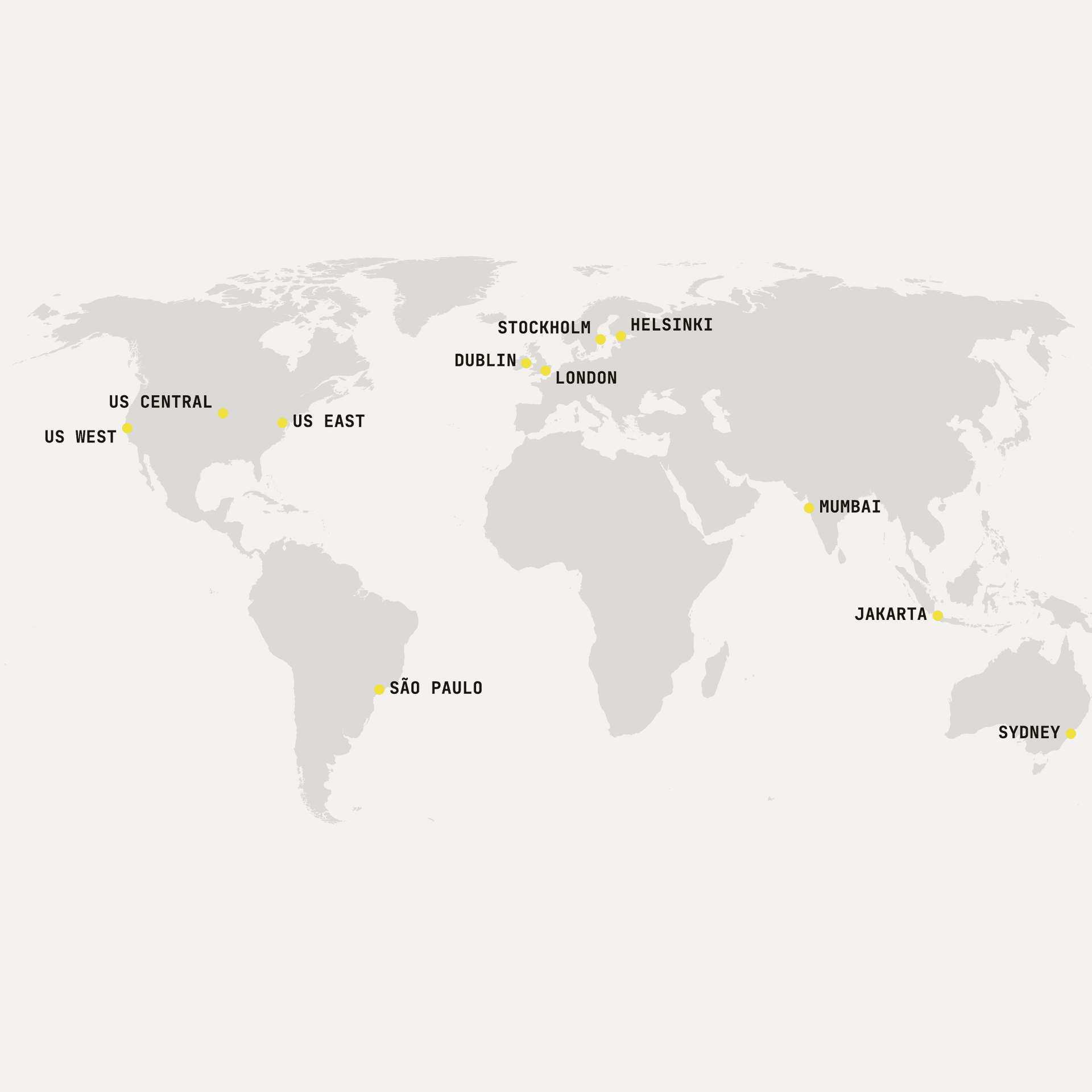 Select your region per request 